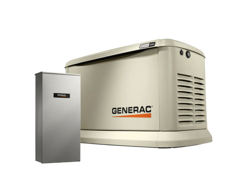 The Generac 7043 standby generator is on a white background.